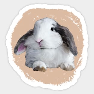 Grey HL Rabbit _ Bunniesmee Sticker